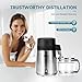 CO-Z 4L Brushed Stainless Steel Countertop Distiller Machine, Home Distilled Water Maker with Glass Pot, Purifier to Make Clean Water