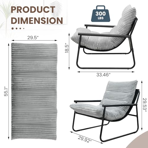 Sillón Accent Plegable Gris miniatura 2