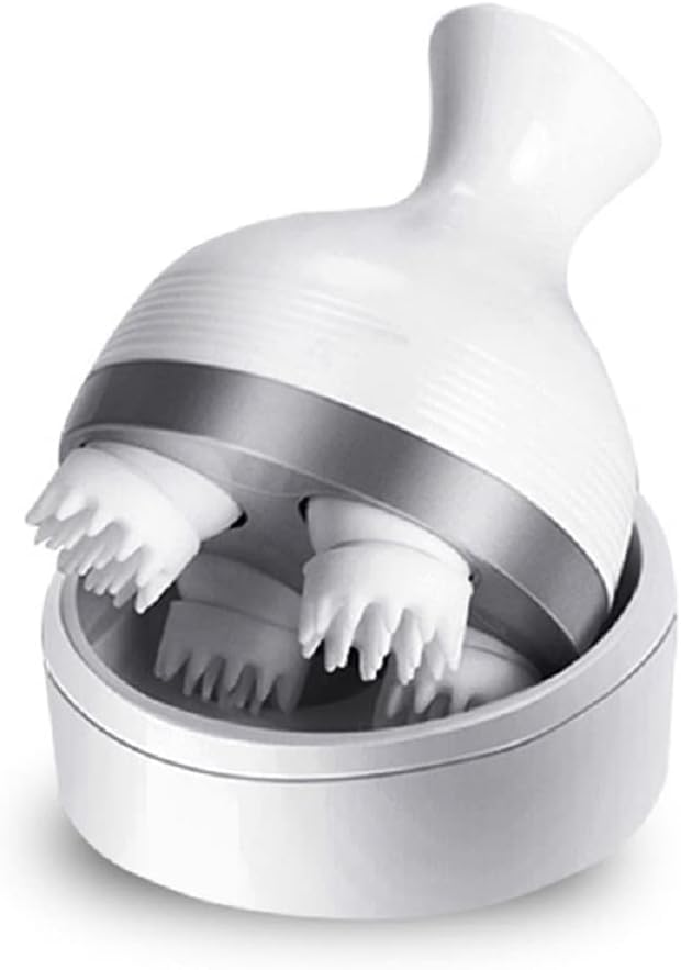 Karessories Scalp and Head Electric Massager, Waterproof, USB Charging, Bidirectional Rotation, Pressure Reducing and Relaxing Tool