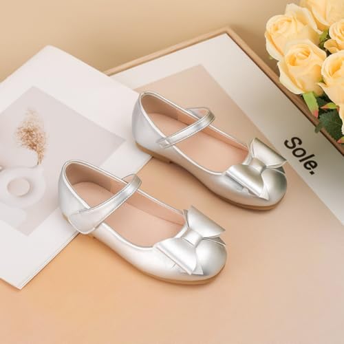 Little Girls' Classic Mary Jane Ballerina Ballet Flats Flower Girl Princess Dress Shoes for Wedding, School, Party2