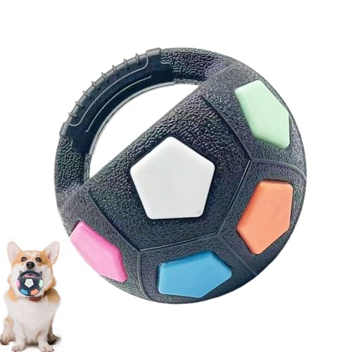 Pelota Antiestrés Para Perros - Pelota Para Perros Con Asa, PelotaDe Fútbol Indestructible ParaPerros, Juguete Interactivo ParaPerros, PelotaDe Pie Para PerrosMedianos Grandes Interior Y Exterior