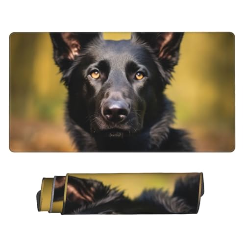 Tapis de souris de jeu berger allemand 40x75cm avec base caoutchouc antidérapante