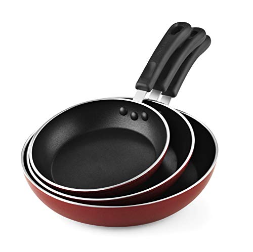 Cook N Home 02612 3 Piece Frying Saute Pan Set, 8, 9.5,