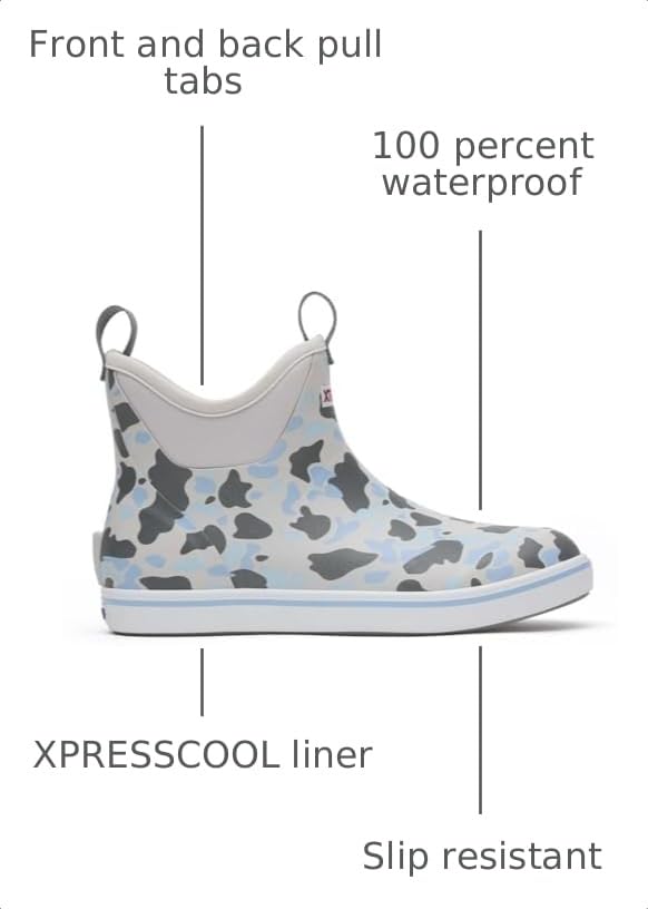 Image of XTRATUF 6 inch Men's Ankle Deck Boot - Lightweight, 100% Waterproof Rubber Footwear - Non-Marking, Slip-Resistant Outsole - Moisture-Wicking Liner
