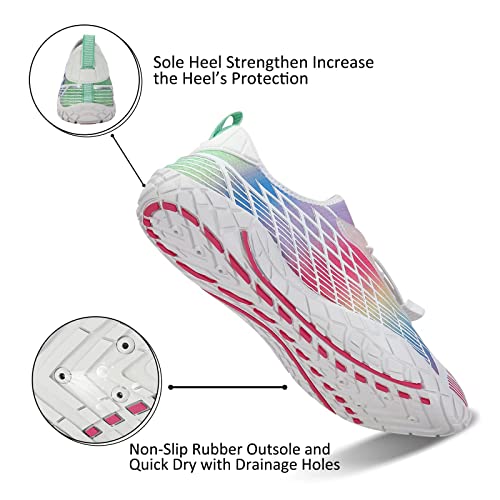 Image of MAYZERO Water Shoes Men Women Swim Surf Shoes Beach Pool Shoes Wide Toe Hiking Aqua Shoes Winter House Slippers