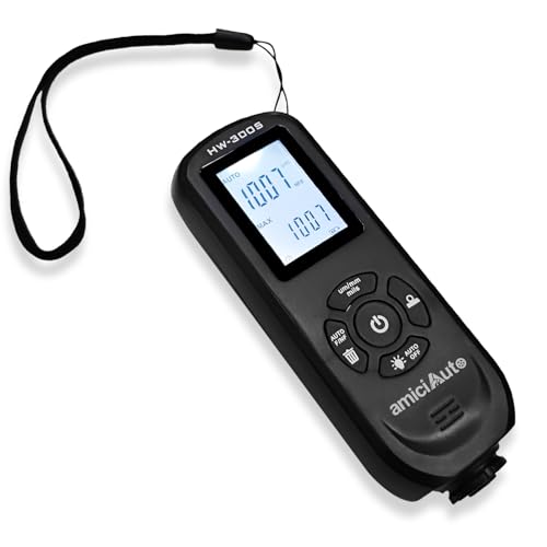amiciAuto Coating Thickness Gauge, 0-2000um Car Paint Depth ...