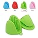 Silicone Heat Resistant Cooking Pinch Mitts, Mini Oven Mitts, Gloves, Cooking Pinch Grips, Pot Holder and potholder for kitchen, byTopshome(Green)