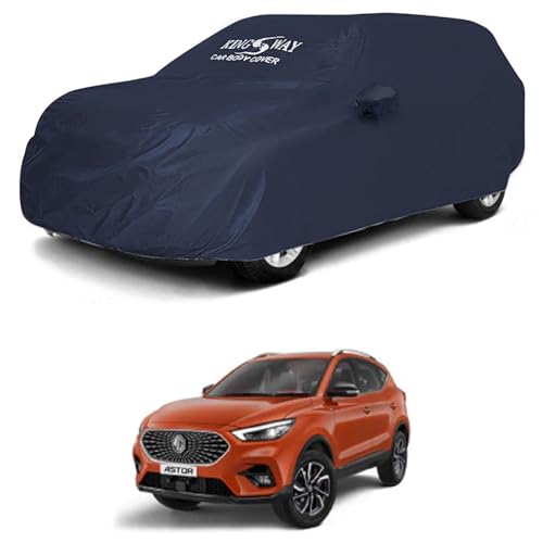 Image of KINGSWAY Accessories Waterproof Car Cover Only Compatible with Morris Garages (MG) Astor Year 2021 Onwards, Mirror Pockets, Bird Poop, All Weather, Scratch and UV Protection Car Body Cover, Grey