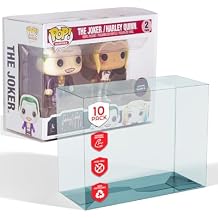 EVORETRO [10-Pack] Pop Double Protector Case for Funko Pop 2 Pack - 0.35 mm Thick Clear Pet Plastic Protector Case - Store, Protect, Display Your Disney, Marvel, DC and More 2 Pack Funko Pop Figures