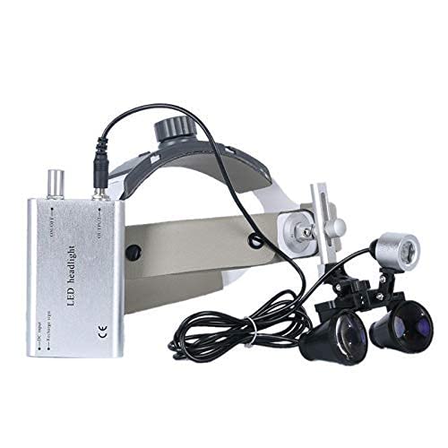 Lupas De Aumento 3.5X Y Lupas Binoculares con Diadema De Cuero Y Linterna Frontal Led para Embarcaciones. Distancia De Trabajo: R 420 Mm Fauay
