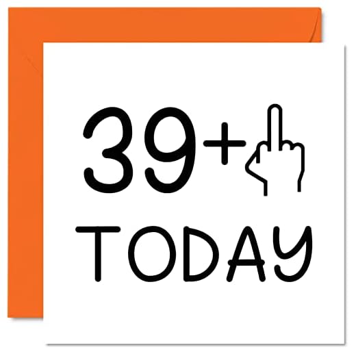 Tarjeta de cumpleaños número 40 divertida para mujeres, novedosa tarjeta de cumpleaños para hombres, tarjetas de felicitación de cumpleaños de 145 mm x 145 mm, tarjetas de bromas para mamá, papá,