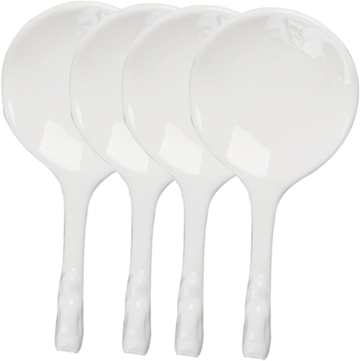 Cabilock 4pcs Ceramic Spoon Rests Holder for Scoop Serving Spoons Kitchen Accessories Decorative Rests