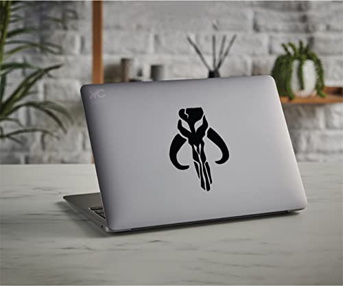 Valiant Collections | Bounty Hunter Mandalorian | Decal Vinyl Sticker Cars | Vinyl Die Cut Decal - For Trucks Vans Walls Laptop (Black) 5.5 X 4.25-Inch (Vc-398) #TOP3
