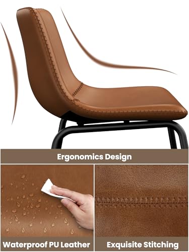 Image of 30in Bar Stools Counter Height Chairs Set of 3 (Dark Brown)