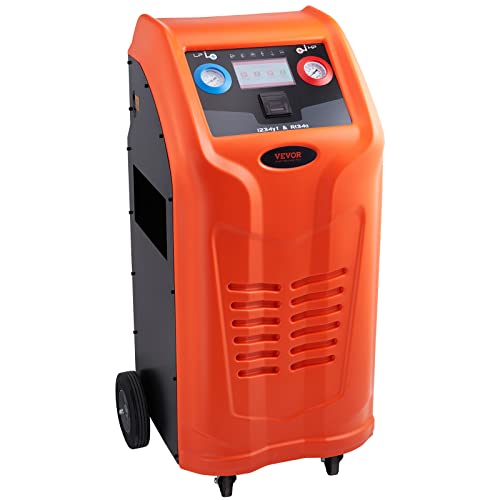 VEVOR Station de Récupération Fluides Frigorigènes Automatique 2 Cylindres 1 kW Machine de Récupération et de Charge de Réfrigérant Filtration Pompage...