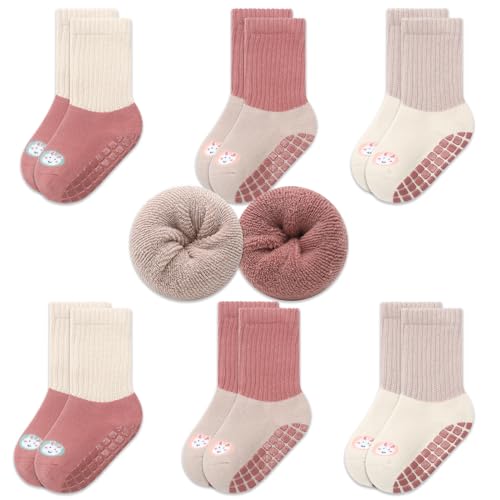 Exemaba 6 Paare Baby Anti Rutsch Socken Dicke Kleinkinder Warme...