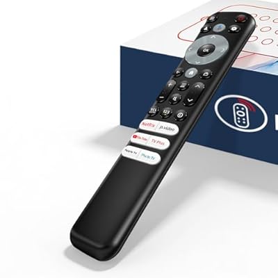 Voice Remote Replacement Compatible with TCL Google TV Remote, for QM8 QM7 Q7 Q6 Q5 S5 S4 S3 Series 4K UHD HDR LED QLED QD-Mini LED Full-HD Smart TVs (Not Applicable to Roku TVs)