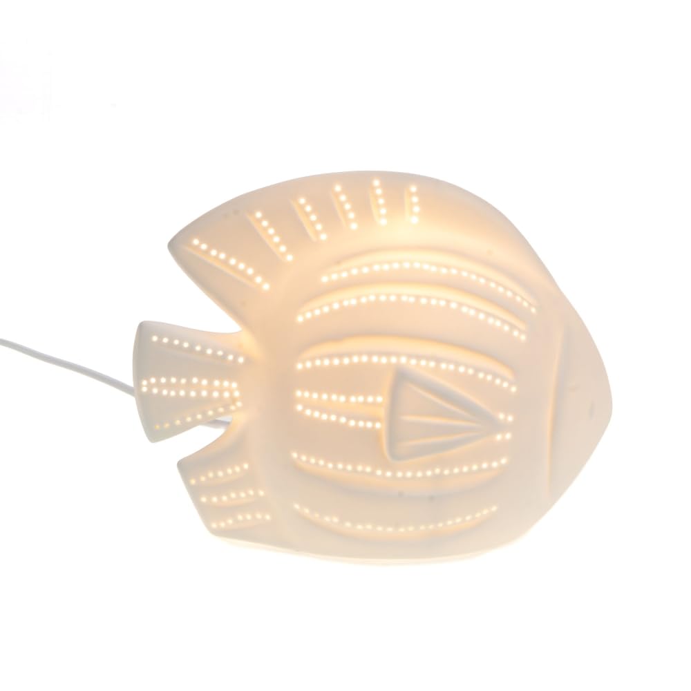 Lampe poisson Amadeus pour adoucir la lumiere trop vive du plafonnier de chambre