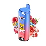 【3in1フレーバー 80000回】電子タバコ 使い捨て 持ち運び便利シーシャ VAPE ベイプ 650mAhバッテリー 58ml容量 LEDディスプレイ搭載 バッテリー&リキッド残量表示 爆煙設計 Type-C 水蒸気たばこ 禁煙サポート人気フレーバー搭載 ニコチンゼロ (レッドブルエナジー + ストロベリースイカ + ラズベリーキャンディ)