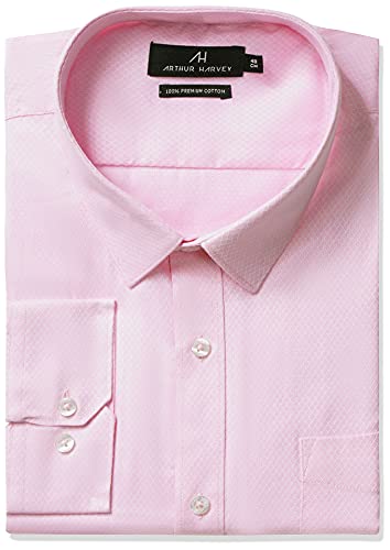 Image of Amazon Brand - Arthur Harvey Men's Regular Shirt (AH01-GTZ-DOB-C100 Lt Pink 40)