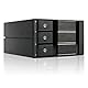 FANTEC 2185 BP-SA2131 SAS I,II + SATA I,II,III Backplane für 3X 3,5 HDD in einem 2X 5,25 Einschub. Mit einem 70mm Lüfter an der Rückseite. Trägerlos. Aluminiumgehäuse und Front in schwarz
