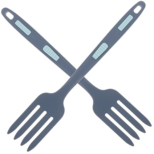 NAMOARLY 2pcs Silicone Fork Kitchen Gadget Baking Fork Kitchen Food Fork Practical Cooking Fork Forks Noodle Cooking Fork Kitchen Fork Fork Kitchen Non Stick Fork