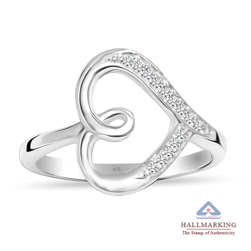 Image of TRUESILVER ACPL 925 Sterling Silver Rings Lightweight High Polish Silver Ring for Women Wedding Engagement Statement Jewelry