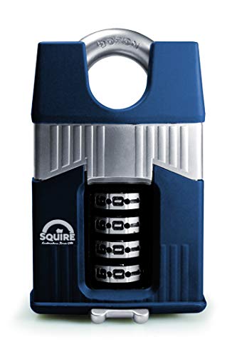 Henry Squire & Sons Hsqwc55cs Guerrier 55 mm Haute sécurité Cadenas à Combinaison Anse fermée  Bleu