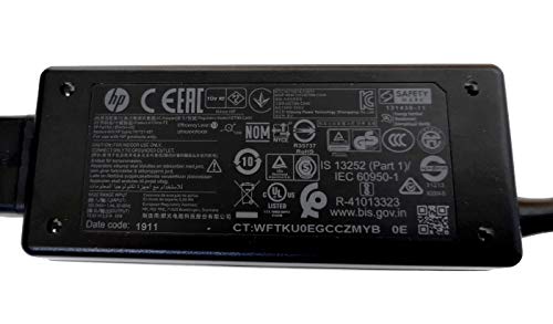 HP - Alimentatore di rete originale, 19,5 V, 2,31 A, 45 W, ricambio per 741727, HSTNN-CA40, 721092, 719309, 696694, 696607 con spina 4,5 x 3 mm e 7,4 x 5 mm (cavo adattatore) e cavo di alimentazione Kimalaya 1,8 m