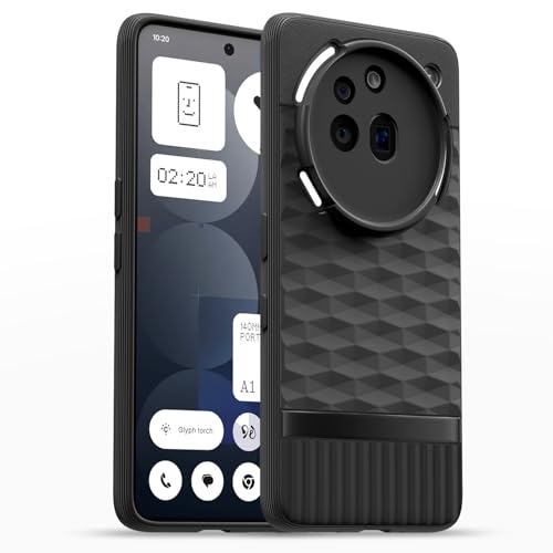 Image of Amazon Basics Back Cover for Nothing Phone 3a Pro 5G | Full Camera Protection | TPU Soft Flexible Shockproof Bumper Case(Black)