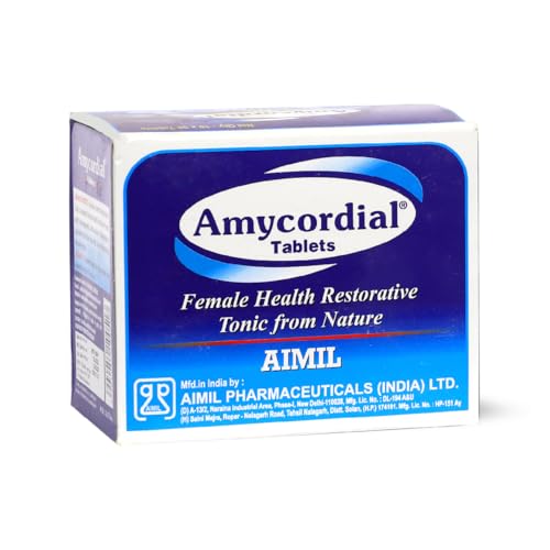 Image of AIMIL Amycordial Tablets - 30 Tablets | Female Health Restorative | Contains Shatavari, Amla, Guduchi, Methi and more