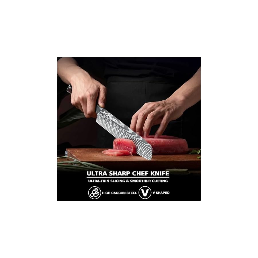 MDHAND-7-Santoku-Knife--Ultra-Sharp-Japanese-Chef-Knife-Forged-High-Carbon-German-Stainless-Steel-Chopping-Knife-with-Ergonomic-Pakkawood-Handle-Design-Gifts-for-Women-and-Men MDHAND 7" Santoku Knife - Ultra Sharp Japanese Chef Knife - Forged High Carbon German Stainless Steel Chopping Knife with Ergonomic Pakkawood Handle Design, Gifts for Women and Men