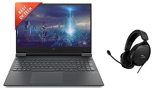 Image of HP Victus Gaming AMD Ryzen 5 5600H Processor 16.1 inch(40.9 cm) FHD Gaming Laptop & HyperX Cloud Stinger Gaming Headset