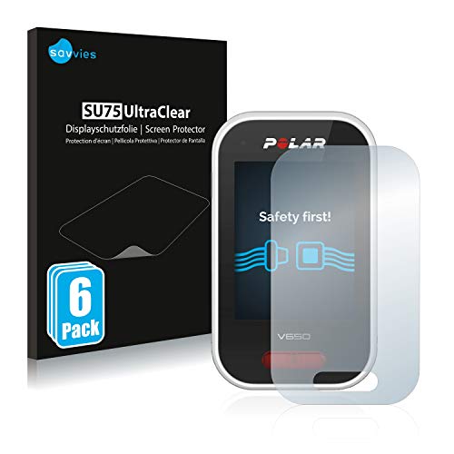 savvies Protector Pantalla Compatible con Polar V650 (6 Unidades) Pelicula Ultra Transparente