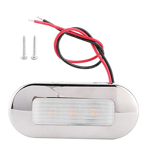 Luces LED para Pasillo 12V DC Forma Ovalada 3 Lámparas IP67 Impermeable para Barcos Caravanas RV Instalación Superficial o Empotrada Ideal para Interiores y Exteriores