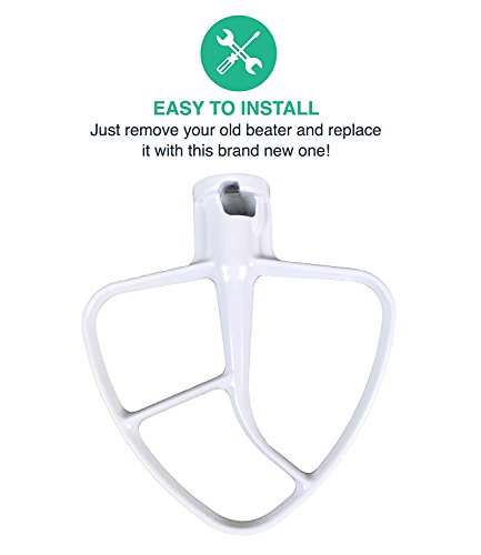 Think Crucial Flat Beater Replacement Parts Compatible With Kitchenaid And Fits Kitchenaid 4.5 Quart Tilt Part - Fits Kitchenaid Models K45, K45Ss, Ksm75, Ksm90, Ksm95, Ksm100, Ksm103, Ksm110-1 Pack #TOP2