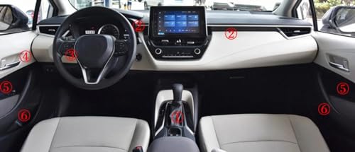 Décalcomanies de panneau central 3D carbone pour Corolla 2019-2021