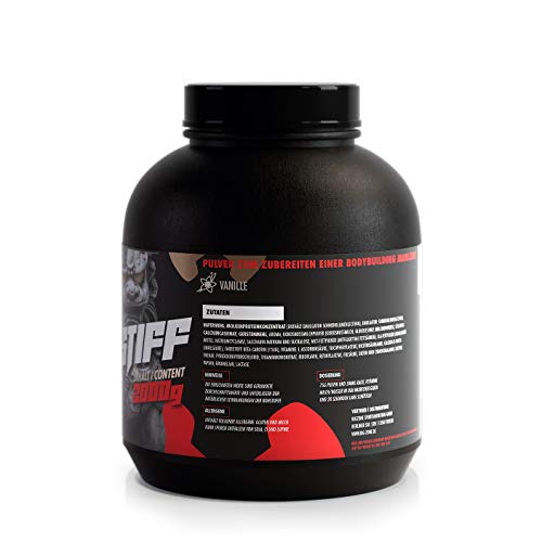 Foto von Big Zone MASSTIFF Vanille Mass Gainer Mahlzeitersatz | High Quality | Made in Germany | Gewichtszunahme, Bodybuilding, hochwertige Zutaten, Kalorien | Whey, Aminosäuren | 2000g 2kg (Vanille)