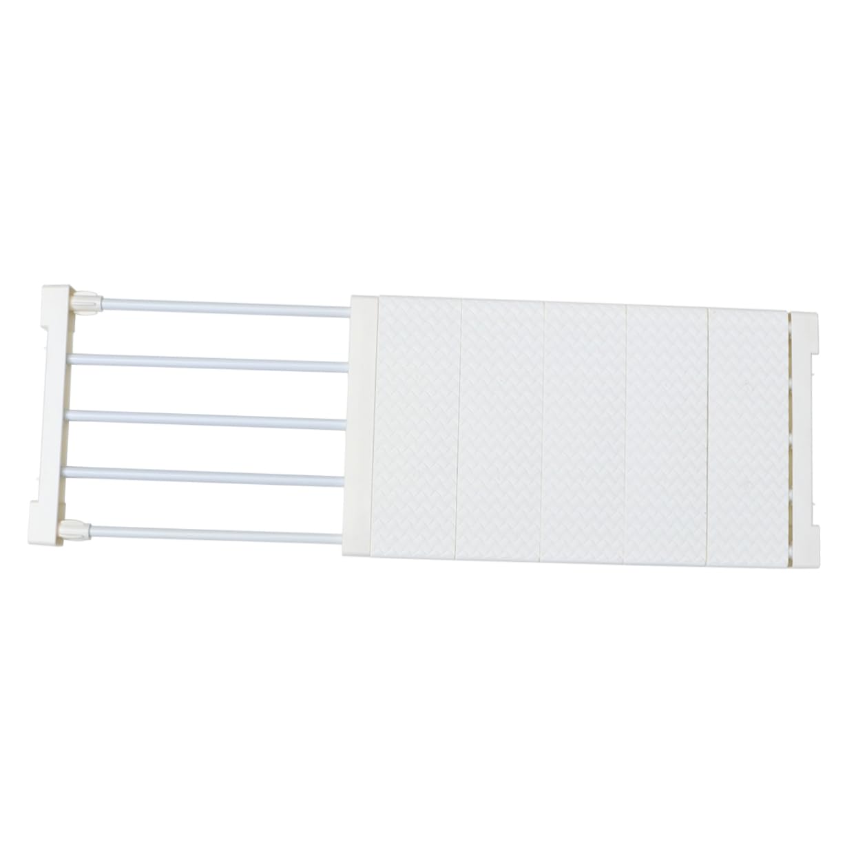 Ciieeo Expandable Shelf Divider for Closet Organization Adjustable Plastic Storage Rack for Wardrobe Compartment Organizer Easy Installation Space Saving Design White