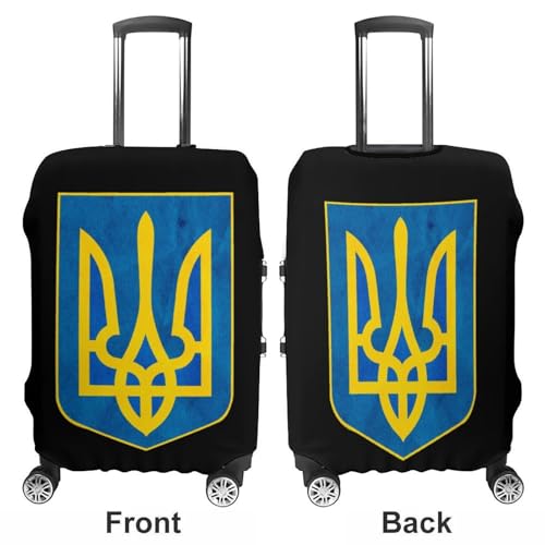Coat of Arms of Ukraine Unisex Luggage Cover Washable Travel Suitcase Case Elastic Baggage Protective Covers L3
