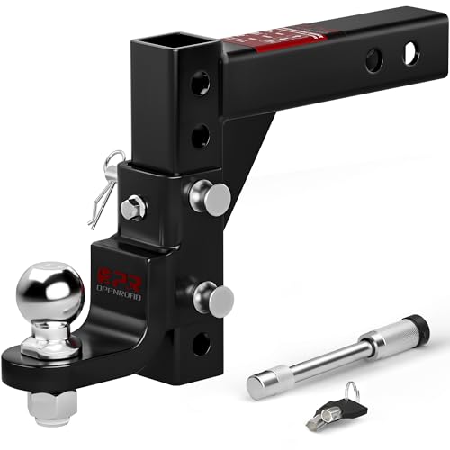 OPENROAD Adjustable Trailer Hitch Ball Mount - Fits 2-Inch Receiver,