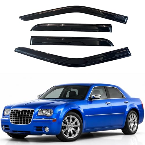 Image of IG Window Visors Fit for 2011-2023 Chrysler 300, Out-Channel Rain Guards Vent Wind Deflectors 4PC, Car Accessories for 11-23 Chrysler 300 (Excludes Touring Model)