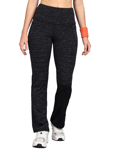 Image of Rock Paper Scissors Premium Flare Gym Pants High-Waisted, Sweat-Wicking, Athletic Fit Wide Leg Gym Tights for Working Out, Pilates,Yoga, Fitness & Training