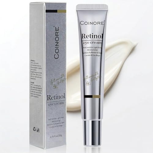 Retinol Under Eye Cream - Anti-Aging Treatment for Dark Circles, Puffiness & Wrinkles, Gentle...