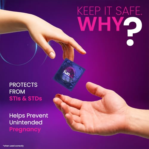 Image of Funtime Ultra Thin Condoms Pack of 3 (10 count each) | Premium, Dotted, Ribbed, & Contoured for Long-Lasting Pleasure | Lubricated Natural Rubber Latex Condoms for Excitement & Fun