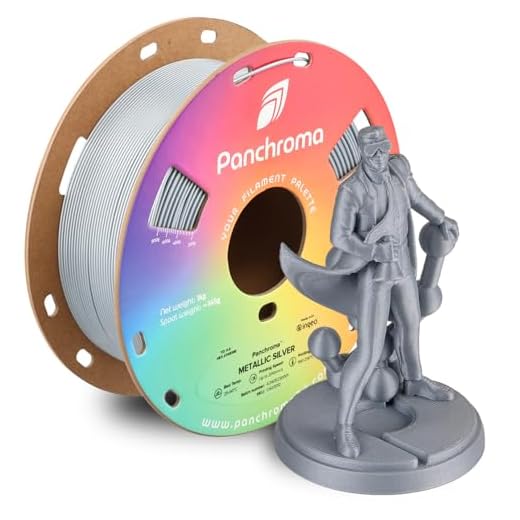 Polymaker Panchroma Metallic PLA Filament, Metallic Silver 1.75mm 3D Printing Filament, 3D Printer PLA Filament, Fit Most FDM 3D Printers, 1kg Spool (2.2lbs)