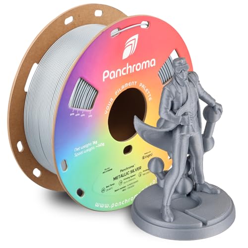 Image of Polymaker Panchroma Metallic PLA Filament 1.75mm for 3D Printing, Silver