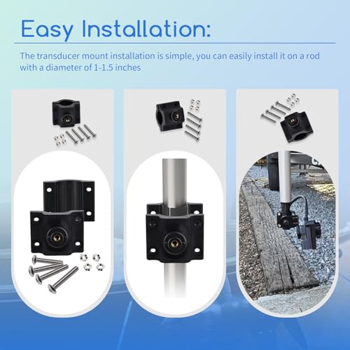 Clamp Style Mount Compatible with Lowrance Eagle Eye 9, Fits Wide Range of Poles from 1" OD to 1.5" OD (Clamp Style - 1" - 1-1/2" OD) by XTPTFABS - Image 6