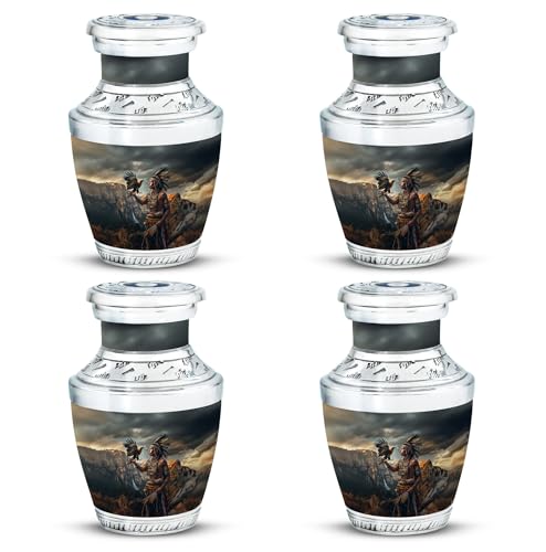 Image of Native American Urns for Human Ashes - Small Urn - 3 inch Pack of 4