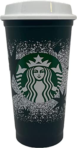 Set 3 Bicchieri Riutilizzabili Starbucks Venti (680ml) - In Plastica Dura, Con Coperchio E Cannuccia Verde, Per Bevande Fredde